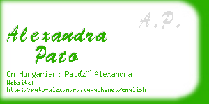 alexandra pato business card